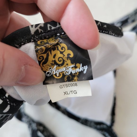 ☀️ Aqua Funky Design Print Bikini Top - Picture 13 of 13